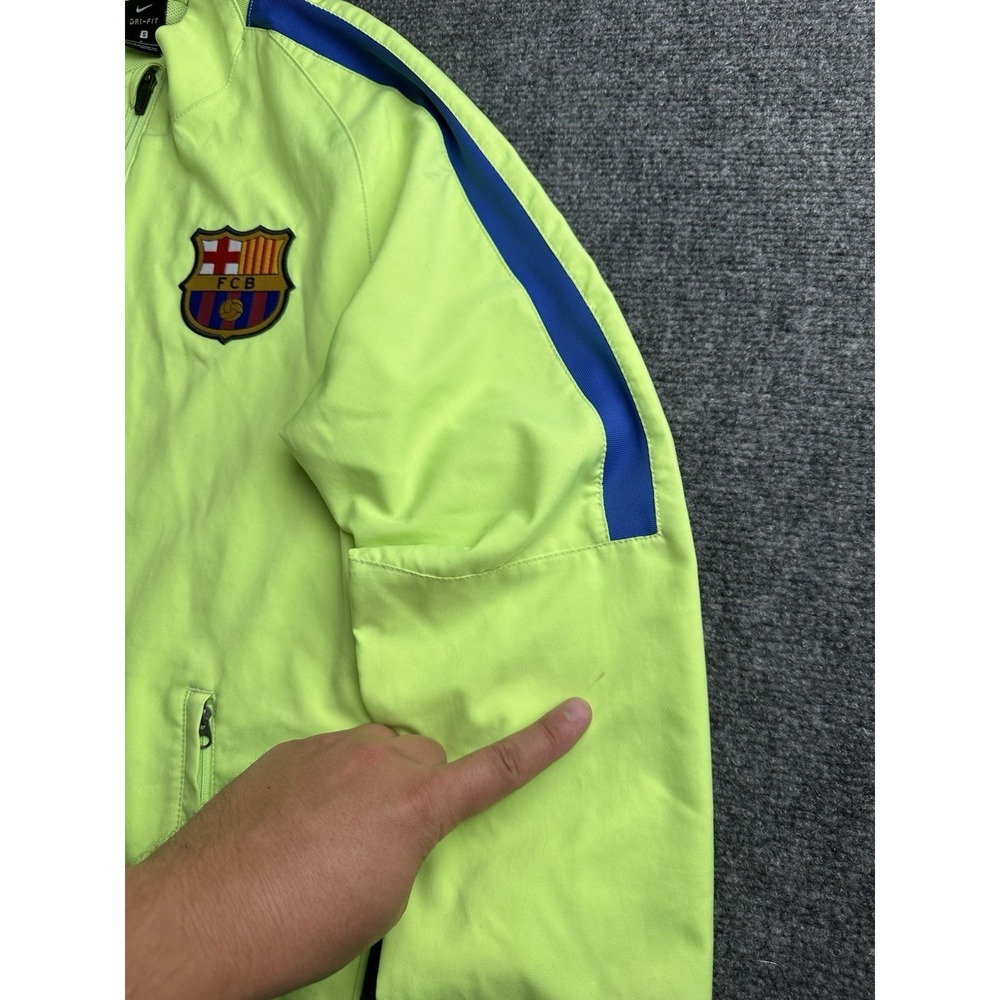Mens Track Jacket Nike FC Barcelona 2016-17 Full Zip Green, Size S - Picture 11 of 13